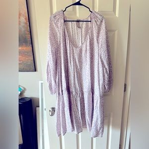 H&M purple floral midi dress